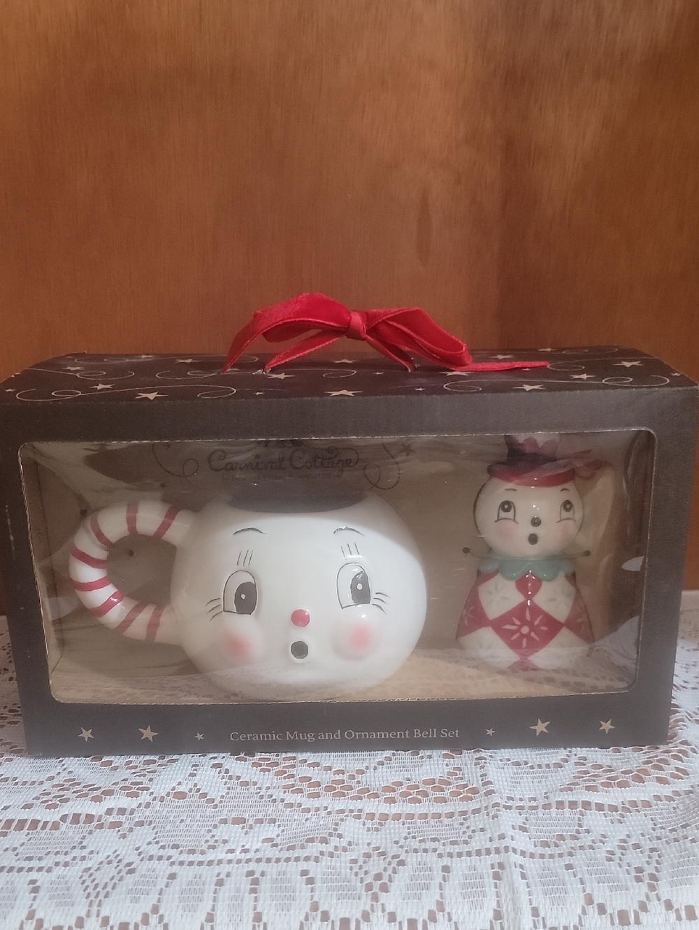 Johanna Parker & Magenta Carnival Cottage Mug And Ornament Bell Set